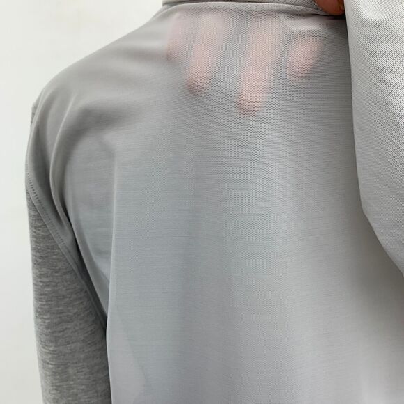 Victorias Secret Sport Mesh Panel Hoodie Womens XS Scalloped Edge Pockets Jacket - Picture 8 of 16